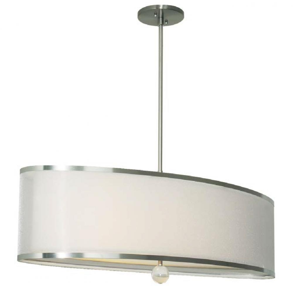 OVAL DOUBLE DRUM SHADE FIXTURE 14 X 36" IN BRONZE FINISH